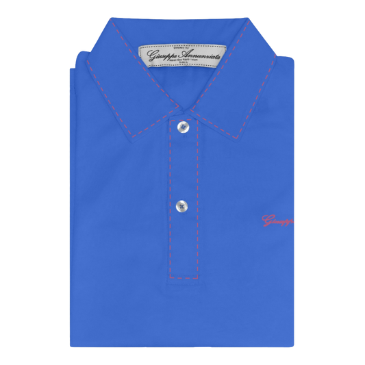 Stitches Polo Bluette and Red
